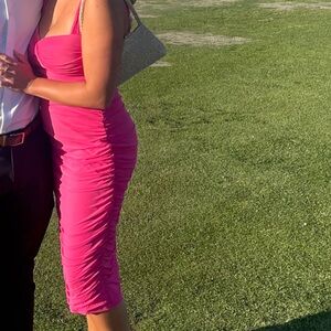 PINK MIDI DRESS Hello Molly